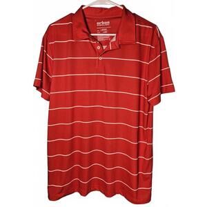 Urban Pipeline Men's Red Striped Polo Shirt Large‎ Work Casual Sporty Style